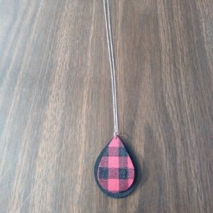 Faux leather necklace